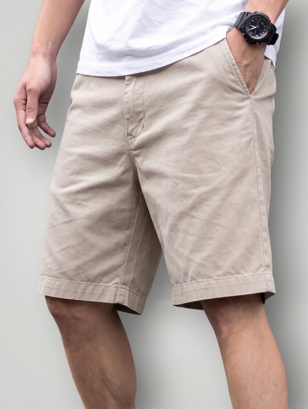 Polo Ralph Lauren Prospect Short Men's 32 Khaki Chino Flat Front Cotton Preppy